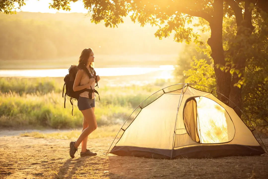 Camping illustratie